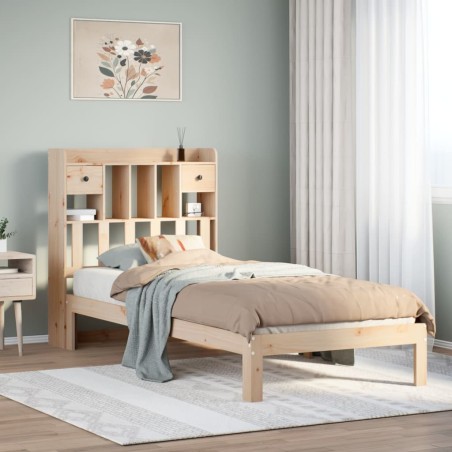 vidaXL Letto Libreria senza Materasso 90x200 cm Legno Massello Pino