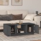 Tavolino da Salotto Grigio 110x50x40 cm Legno Massello di Pino Tavolino da Salotto Grigio 110x50x40 cm Legno Massello di Pino