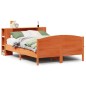 vidaXL Letto Libreria senza Materasso Marrone Cera 160x200 cm in Pino vidaXL Letto Libreria senza Materasso Marrone Cera 160x200 cm in Pino