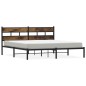 vidaXL Giroletto senza Materaso in Metallo Rovere Fumo 183x213 cm vidaXL Giroletto senza Materaso in Metallo Rovere Fumo 183x213 cm