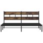 vidaXL Giroletto senza Materaso in Metallo Rovere Fumo 183x213 cm vidaXL Giroletto senza Materaso in Metallo Rovere Fumo 183x213 cm
