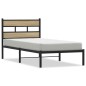vidaXL Giroletto senza Materaso in Metallo Rovere Sonoma 107x203 cm vidaXL Giroletto senza Materaso in Metallo Rovere Sonoma 107x203 cm