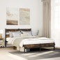 vidaXL Giroletto senza Materasso Rovere Fumo 80x200 cm in Truciolato vidaXL Giroletto senza Materasso Rovere Fumo 80x200 cm in Truciolato