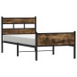 vidaXL Giroletto senza Materasso Rovere Fumo 80x200 cm in Truciolato vidaXL Giroletto senza Materasso Rovere Fumo 80x200 cm in Truciolato