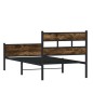 vidaXL Giroletto senza Materasso Rovere Fumo 80x200 cm in Truciolato vidaXL Giroletto senza Materasso Rovere Fumo 80x200 cm in Truciolato