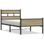 vidaXL Giroletto senza Materasso Rovere Sonoma 100x190cm in Truciolato