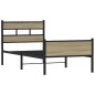 vidaXL Giroletto senza Materasso Rovere Sonoma 100x190cm in Truciolato