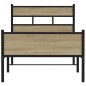 vidaXL Giroletto senza Materasso Rovere Sonoma 100x190cm in Truciolato