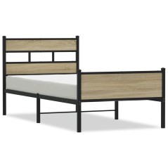 vidaXL Giroletto senza Materasso Rovere Sonoma 107x200cm in Truciolato