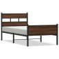 vidaXL Giroletto senza Materasso Rovere Marrone 75x190cm in Truciolato vidaXL Giroletto senza Materasso Rovere Marrone 75x190cm in Truciolato