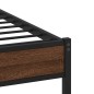 vidaXL Giroletto senza Materasso Rovere Marrone 100x200 cm Truciolato
