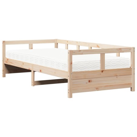 vidaXL Divano Letto con Materasso 80x200 cm in Legno Massello di Pino