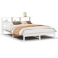 vidaXL Letto senza Materasso Bianco 135x190 cm Legno Massello di Pino vidaXL Letto senza Materasso Bianco 135x190 cm Legno Massello di Pino
