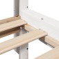 vidaXL Letto senza Materasso Bianco 135x190 cm Legno Massello di Pino vidaXL Letto senza Materasso Bianco 135x190 cm Legno Massello di Pino