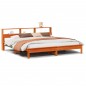 vidaXL Letto senza Materasso Marrone Cera 200x200 cm in Legno di Pino