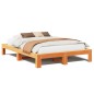 vidaXL Giroletto senza Materasso Marrone Cera 140x200cm Massello Pino vidaXL Giroletto senza Materasso Marrone Cera 140x200cm Massello Pino