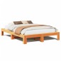 vidaXL Letto senza Materasso Marrone Cera 150x200 cm in Legno di Pino vidaXL Letto senza Materasso Marrone Cera 150x200 cm in Legno di Pino