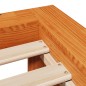 vidaXL Letto senza Materasso Marrone Cera 150x200 cm in Legno di Pino vidaXL Letto senza Materasso Marrone Cera 150x200 cm in Legno di Pino