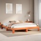 vidaXL Letto senza Materasso Marrone Cera 200x200 cm in Legno di Pino vidaXL Letto senza Materasso Marrone Cera 200x200 cm in Legno di Pino