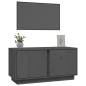 Mobile Porta TV Grigio 80x35x40,5 cm in Legno Massello di Pino Mobile Porta TV Grigio 80x35x40,5 cm in Legno Massello di Pino