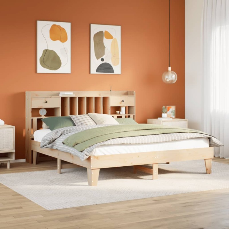 vidaXL Letto senza Materasso 200x200 cm in Legno Massello di Pino vidaXL Letto senza Materasso 200x200 cm in Legno Massello di Pino