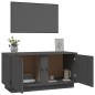 Mobile Porta TV Grigio 80x35x40,5 cm in Legno Massello di Pino Mobile Porta TV Grigio 80x35x40,5 cm in Legno Massello di Pino