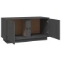 Mobile Porta TV Grigio 80x35x40,5 cm in Legno Massello di Pino Mobile Porta TV Grigio 80x35x40,5 cm in Legno Massello di Pino