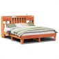 vidaXL Letto senza Materasso Marrone Cera 200x200 cm in Legno di Pino vidaXL Letto senza Materasso Marrone Cera 200x200 cm in Legno di Pino