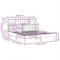 vidaXL Letto senza Materasso Marrone Cera 200x200 cm in Legno di Pino vidaXL Letto senza Materasso Marrone Cera 200x200 cm in Legno di Pino