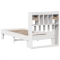 vidaXL Giroletto senza Materasso Bianco 100x200 cm Legno Massello Pino vidaXL Giroletto senza Materasso Bianco 100x200 cm Legno Massello Pino