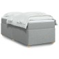 vidaXL Giroletto a Molle con Materasso Grigio Chiaro 80x200 cm Tessuto