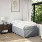 vidaXL Giroletto a Molle con Materasso Grigio Chiaro 80x200 cm Tessuto