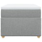 vidaXL Giroletto a Molle con Materasso Grigio Chiaro 80x200 cm Tessuto
