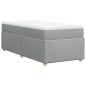 vidaXL Giroletto a Molle con Materasso Grigio Chiaro 90x190 cm Tessuto vidaXL Giroletto a Molle con Materasso Grigio Chiaro 90x190 cm Tessuto