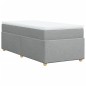 vidaXL Giroletto a Molle con Materasso Grigio Chiaro100x200 cm Tessuto vidaXL Giroletto a Molle con Materasso Grigio Chiaro100x200 cm Tessuto