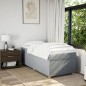 vidaXL Giroletto a Molle con Materasso Grigio Chiaro100x200 cm Tessuto vidaXL Giroletto a Molle con Materasso Grigio Chiaro100x200 cm Tessuto