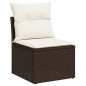 vidaXL Set Divani da Giardino 7 pz con Cuscini Marrone in Polyrattan vidaXL Set Divani da Giardino 7 pz con Cuscini Marrone in Polyrattan