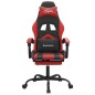 Sedia da Gaming Girevole Poggiapiedi Nero e Rosso Similpelle Sedia da Gaming Girevole Poggiapiedi Nero e Rosso Similpelle