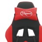 Sedia da Gaming Girevole Poggiapiedi Nero e Rosso Similpelle Sedia da Gaming Girevole Poggiapiedi Nero e Rosso Similpelle