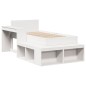 vidaXL Letto senza Materasso Bianco 90x190 cm in Legno Massello Pino vidaXL Letto senza Materasso Bianco 90x190 cm in Legno Massello Pino