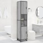 vidaXL Mobile da Bagno Grigio 35x37,5x188,5 cm in Truciolato e Metallo vidaXL Mobile da Bagno Grigio 35x37,5x188,5 cm in Truciolato e Metallo