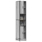 vidaXL Mobile da Bagno Grigio 35x37,5x188,5 cm in Truciolato e Metallo vidaXL Mobile da Bagno Grigio 35x37,5x188,5 cm in Truciolato e Metallo