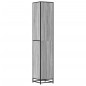 vidaXL Mobile da Bagno Grigio 35x37,5x188,5 cm in Truciolato e Metallo vidaXL Mobile da Bagno Grigio 35x37,5x188,5 cm in Truciolato e Metallo