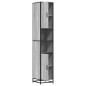 vidaXL Mobile da Bagno Grigio 35x37,5x188,5 cm in Truciolato e Metallo vidaXL Mobile da Bagno Grigio 35x37,5x188,5 cm in Truciolato e Metallo