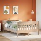 vidaXL Letto Libreria senza Materasso 135x190 cm in Legno di Pino vidaXL Letto Libreria senza Materasso 135x190 cm in Legno di Pino