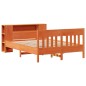 vidaXL Letto Libreria senza Materasso Marrone Cera 135x190 cm in Pino vidaXL Letto Libreria senza Materasso Marrone Cera 135x190 cm in Pino