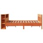 vidaXL Letto Libreria senza Materasso Marrone Cera 135x190 cm in Pino vidaXL Letto Libreria senza Materasso Marrone Cera 135x190 cm in Pino