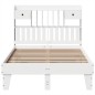 vidaXL Letto senza Materasso Bianco 135x190 cm Legno Massello di Pino vidaXL Letto senza Materasso Bianco 135x190 cm Legno Massello di Pino