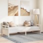 vidaXL Dormeuse con Materasso Bianca 90x200 cm Legno Massello Pino