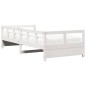vidaXL Dormeuse con Materasso Bianca 90x200 cm Legno Massello Pino